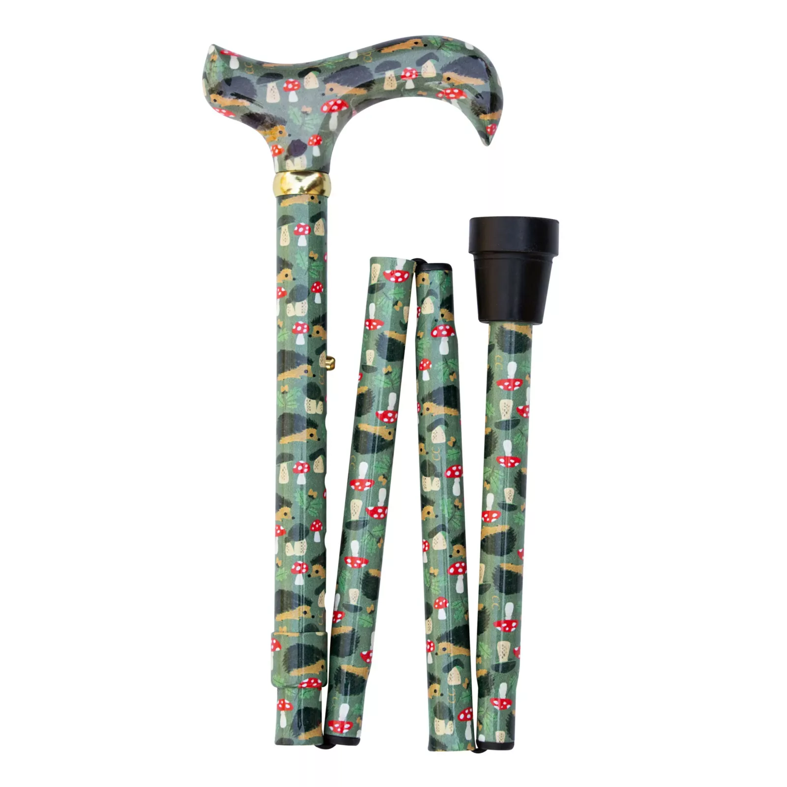 canne de marche pliable hérissons verts