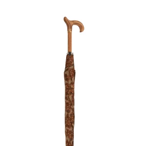 parapluie canne de marche en satin italien beige