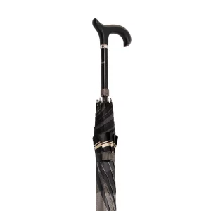 parapluie canne de marche réglable en tissu de satin italien