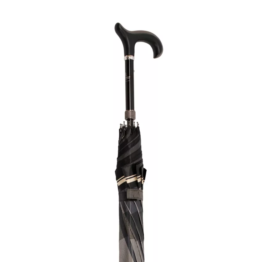 parapluie canne de marche réglable en tissu de satin italien