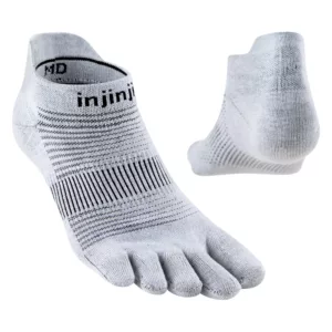 chaussettes à orteils 37 à 40 run lightweight no show coolmax gris arrière