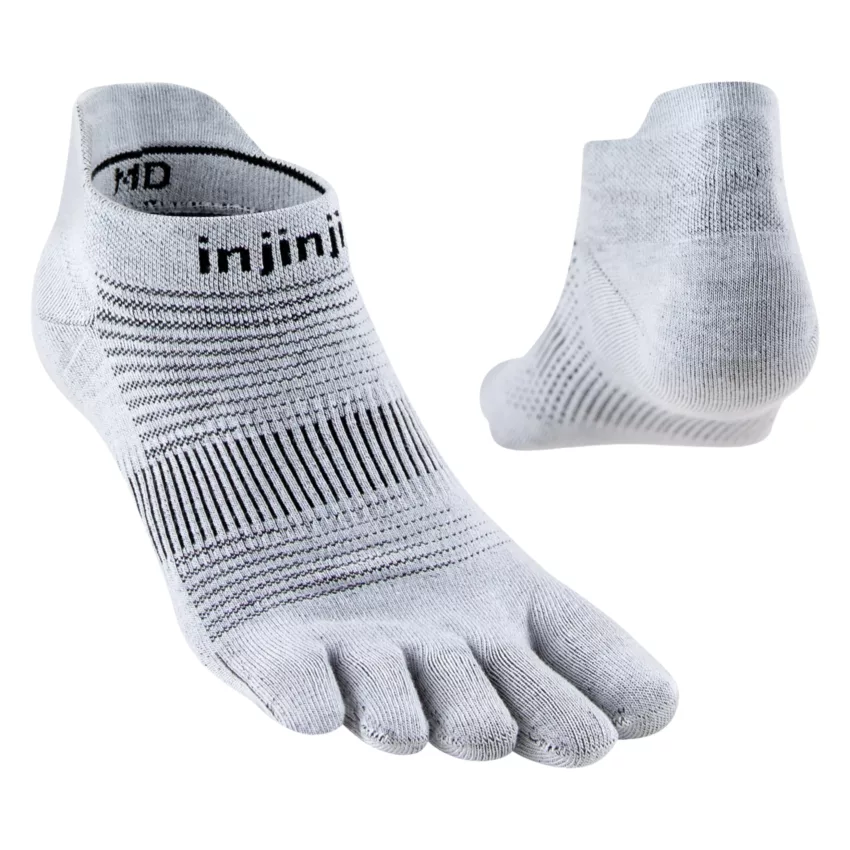 chaussettes à orteils 37 à 40 run lightweight no show coolmax gris arrière