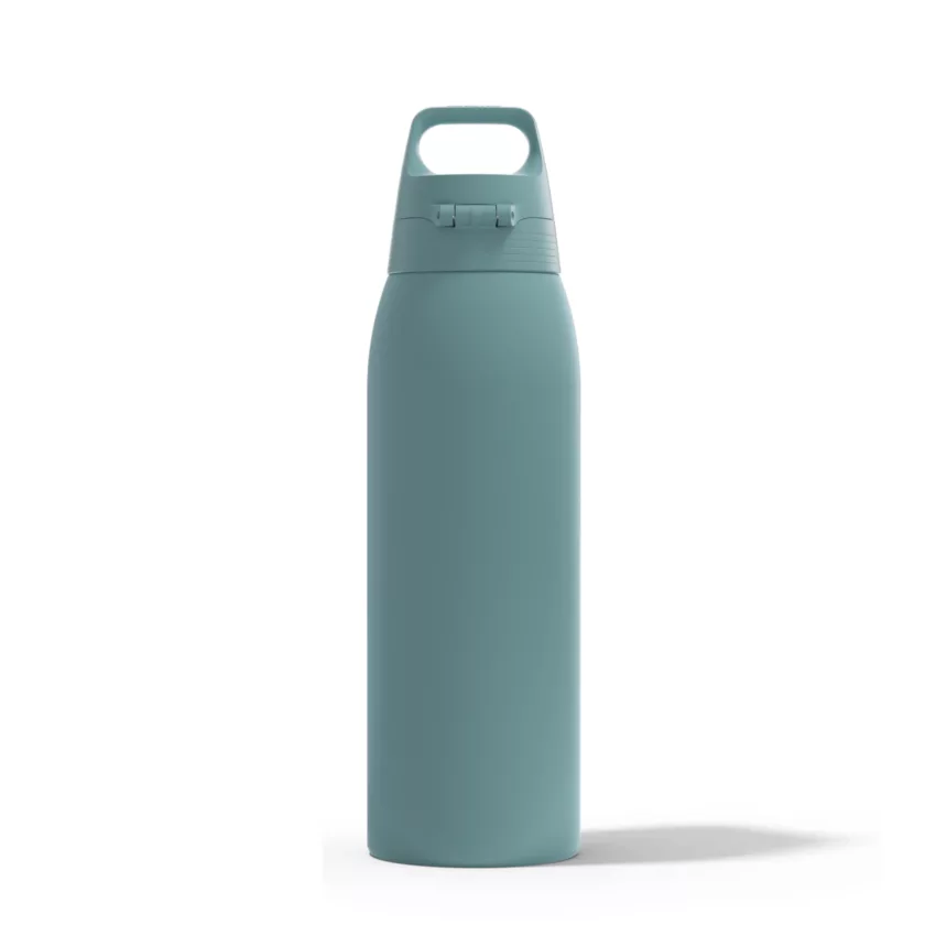 bouteille isotherme shield therm one morning blue 1 litre – vue arrière