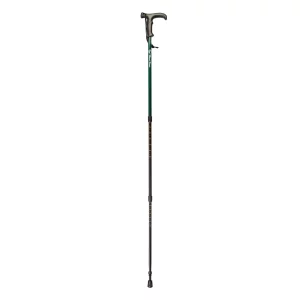 bâton de randonnée réglable vert déployé