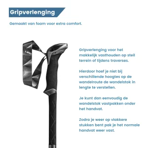gripverlenging handvat makalu carbon wandelstok