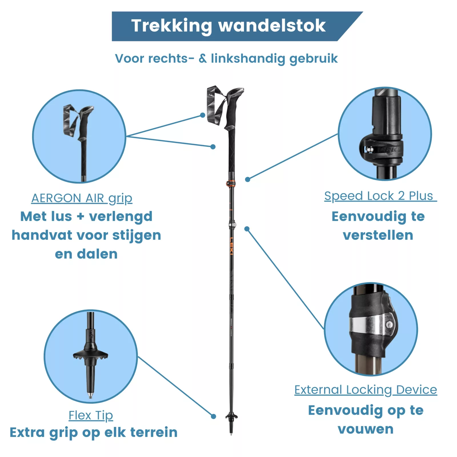 Image USP : bâton de trekking en carbone