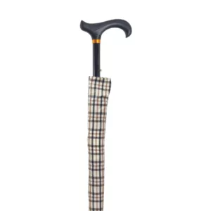 canne parapluie télescopique 2 en 1 beige