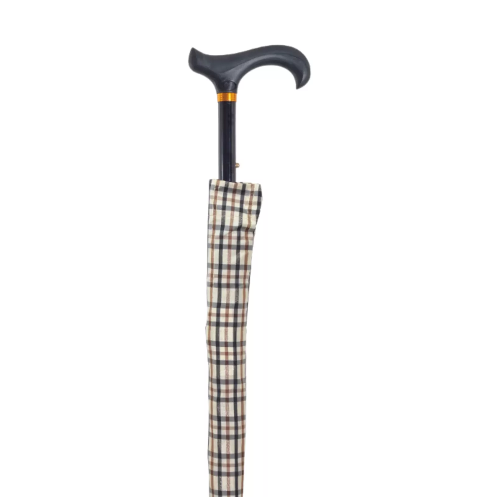 canne parapluie télescopique 2 en 1 beige