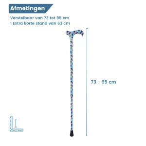 Dimensions du bâton de marche « Ijsvogels »