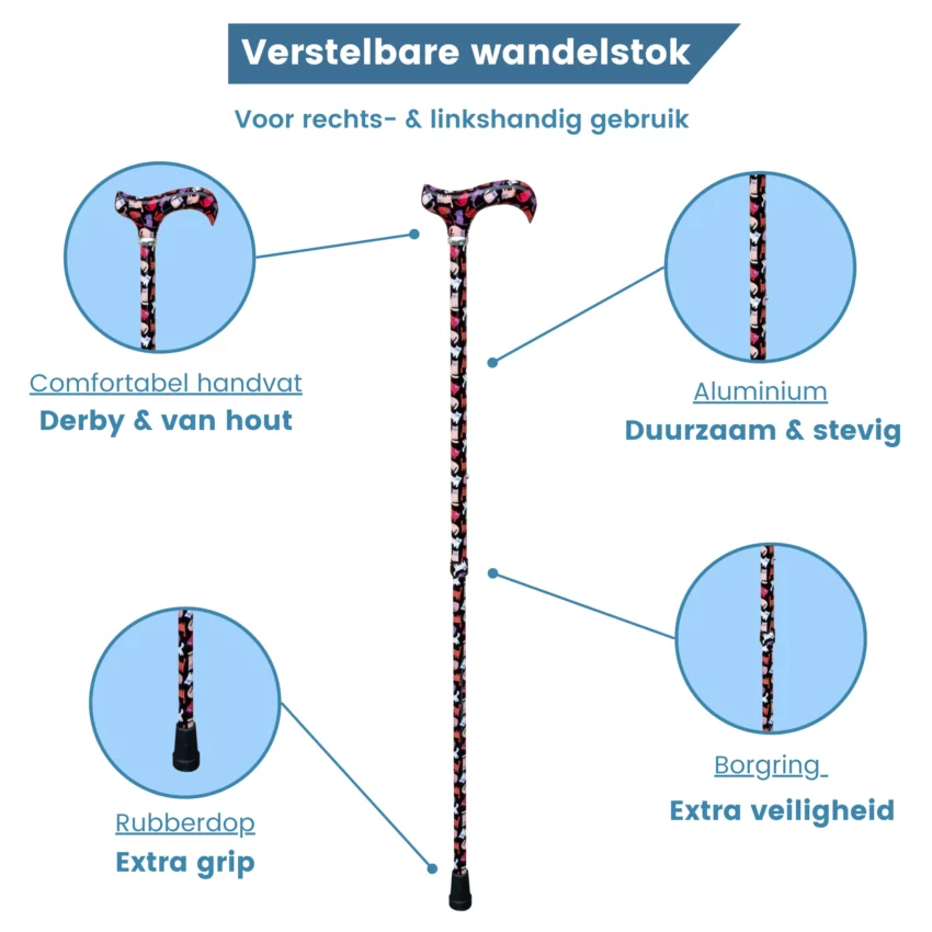 bâton de marche avec chat usp