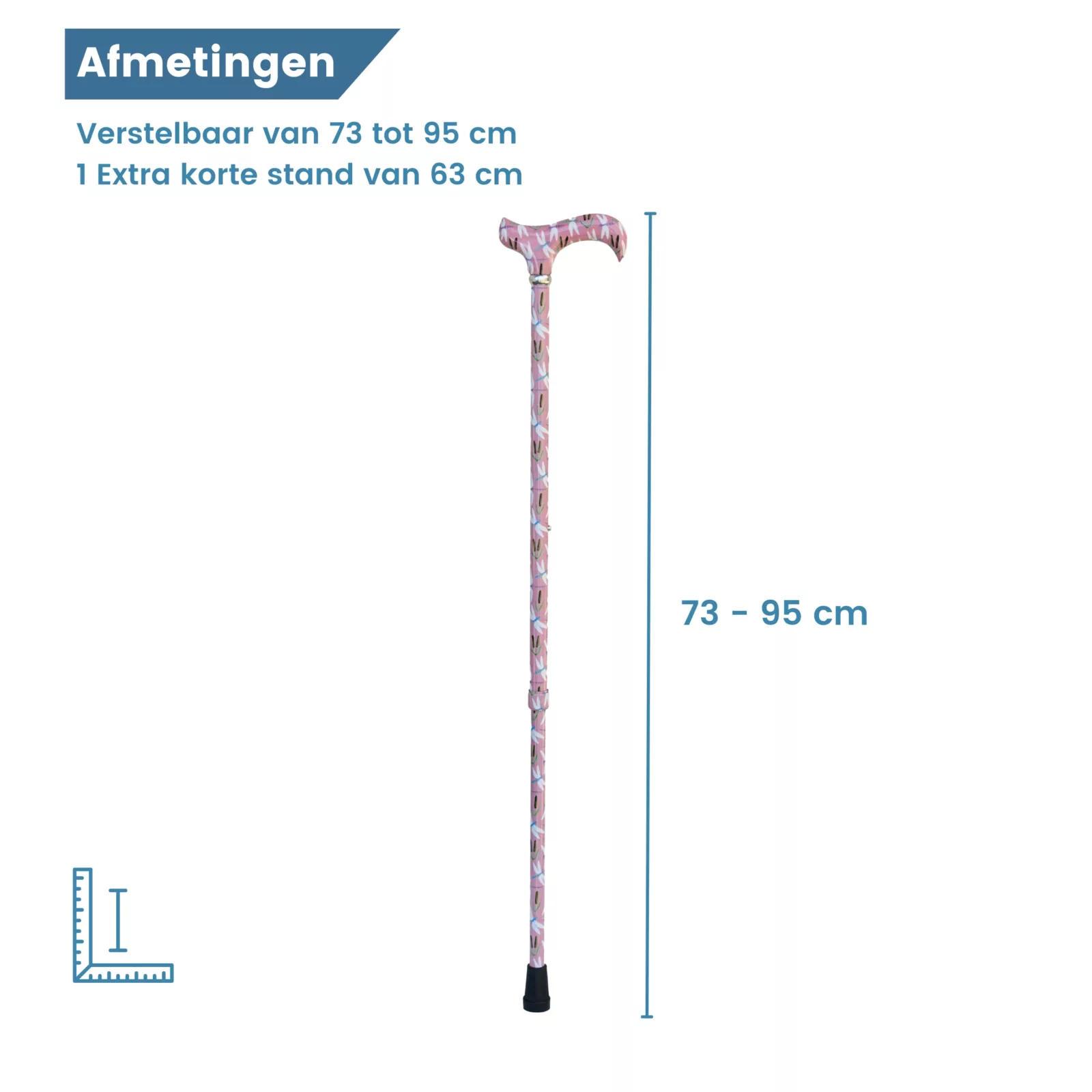 Dimensions du bâton de marche « Libelle »