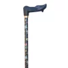Classic Canes Canne de marche ergonomique - Noire - Avec des motifs floraux - Pour droitier