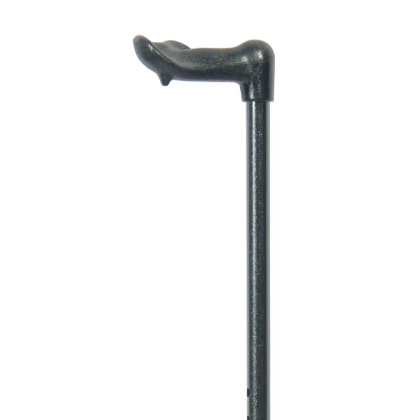 Bâton de marche ergonomique pour gaucher, réglable, noir