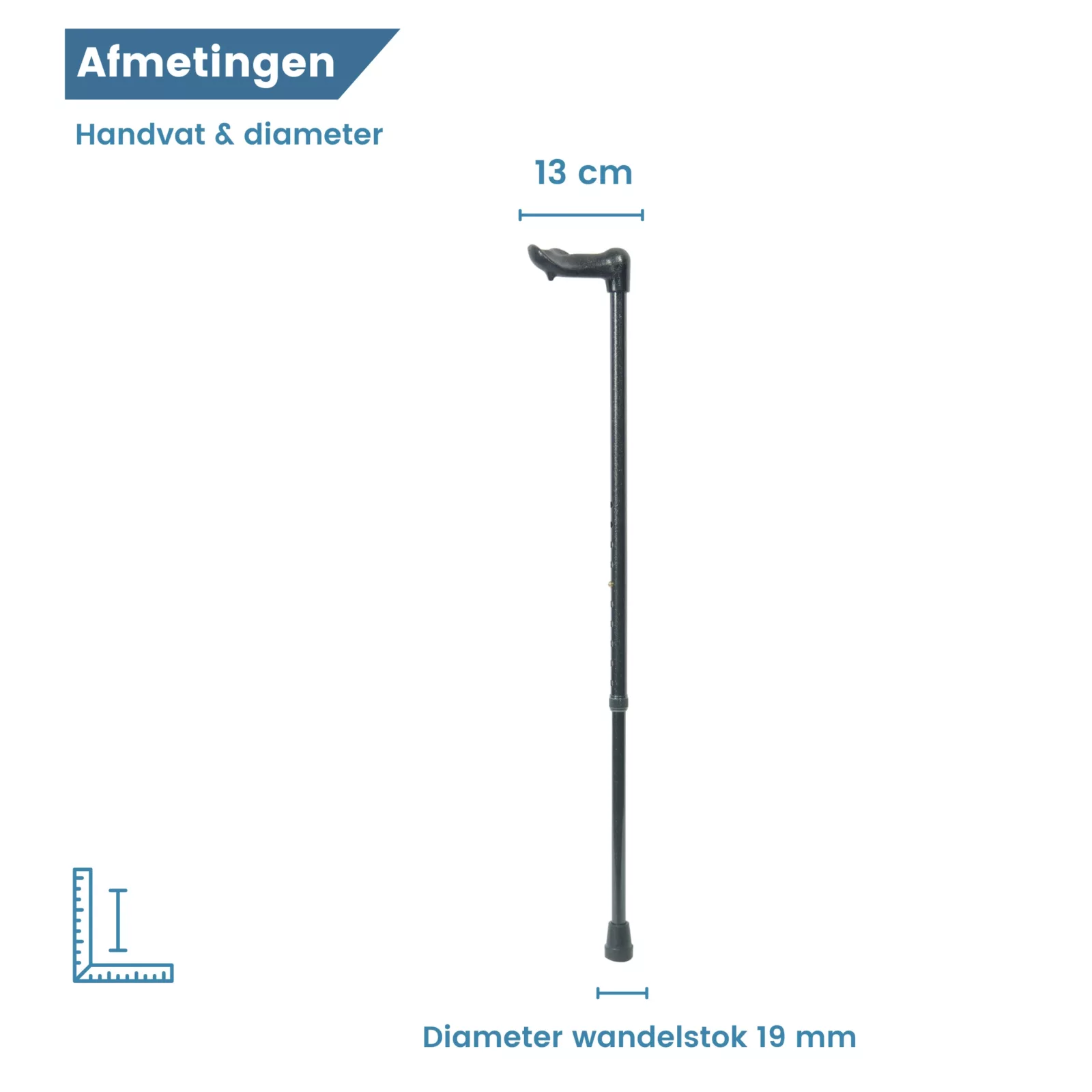canne de marche réglable, ergonomique, diamètre, gauche