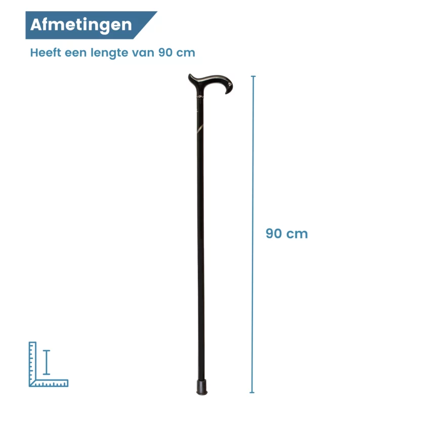 Longueur : 90 cm, bâton de marche en bois dur