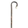 Classic Canes Houlette de berger - Bois de châtaignier - Brûlé - Double spirale - 135 cm