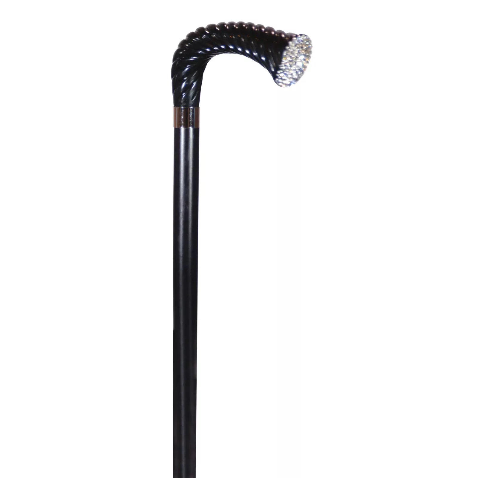 canne de marche speciale avec cristaux Swarovski, noire