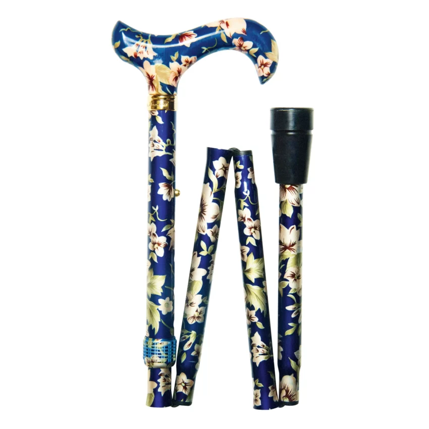 Canne de marche pliable bleu foncé