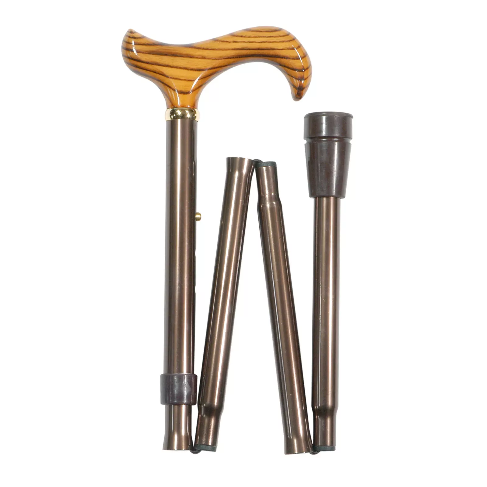 canne de marche pliable en bois de frêne avec poignée