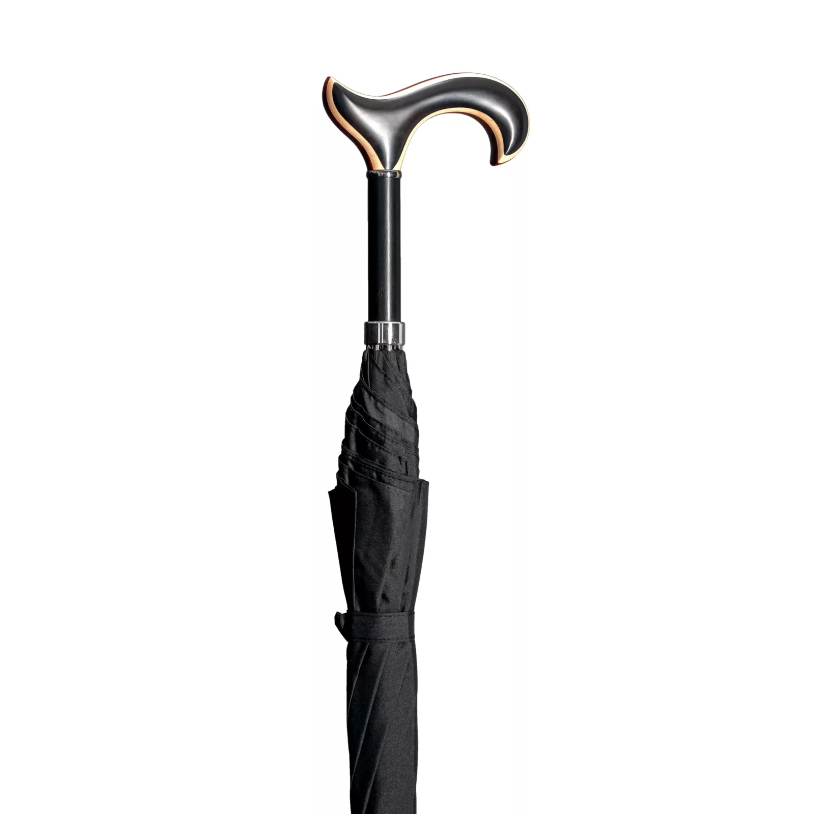 Canne parapluie avec poignée de luxe, housse de parapluie incluse