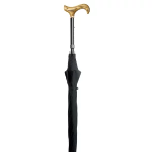 Canne parapluie réglable, couleur noire