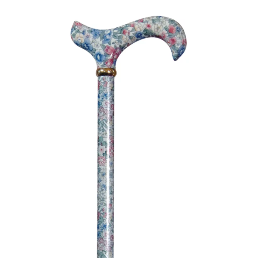 Canne de marche réglable à motif floral