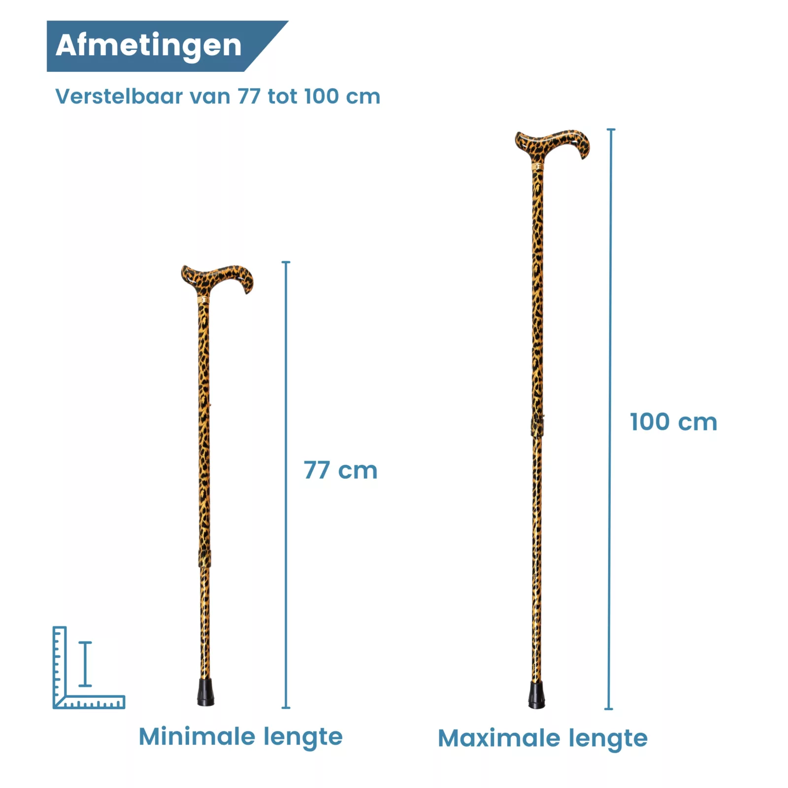 Dimensions du léopard doré réglable