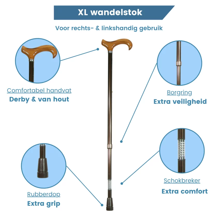 Canne de marche réglable XL